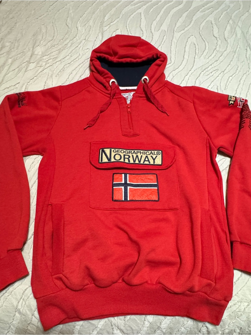 Men's Red Hooded Sweatshirt